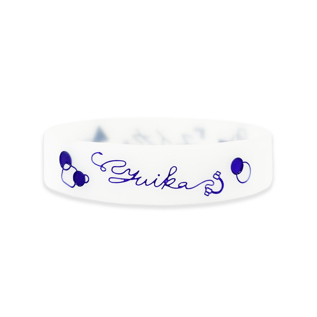 ロゴラバーバンド ホワイト×ロイヤルブルー – 『ユイカ』ONLINE STORE
