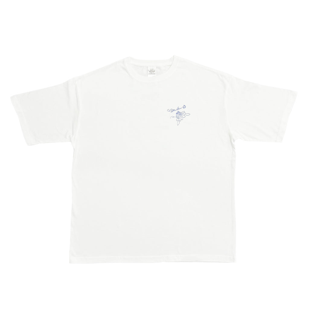 時計草#1」ビッグシルエットTシャツ ホワイト – 『ユイカ』ONLINE STORE