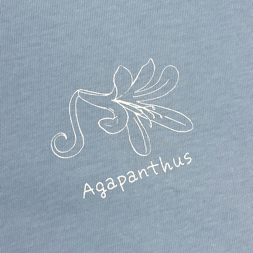 「Agapanthus」ビッグシルエットTシャツ　アシッドブルー