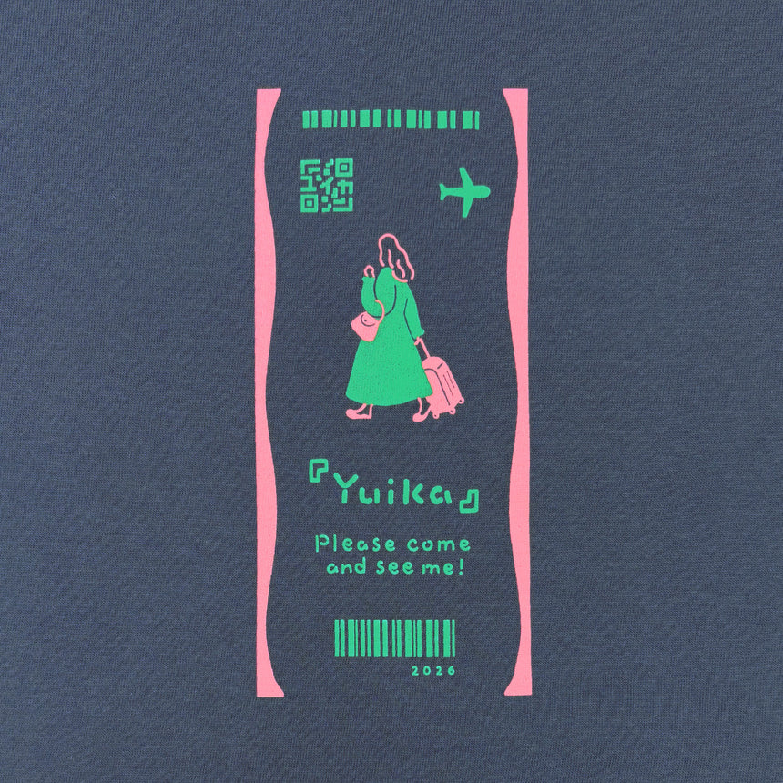『ユイカ』と旅するTシャツ　ヘイジーネイビー