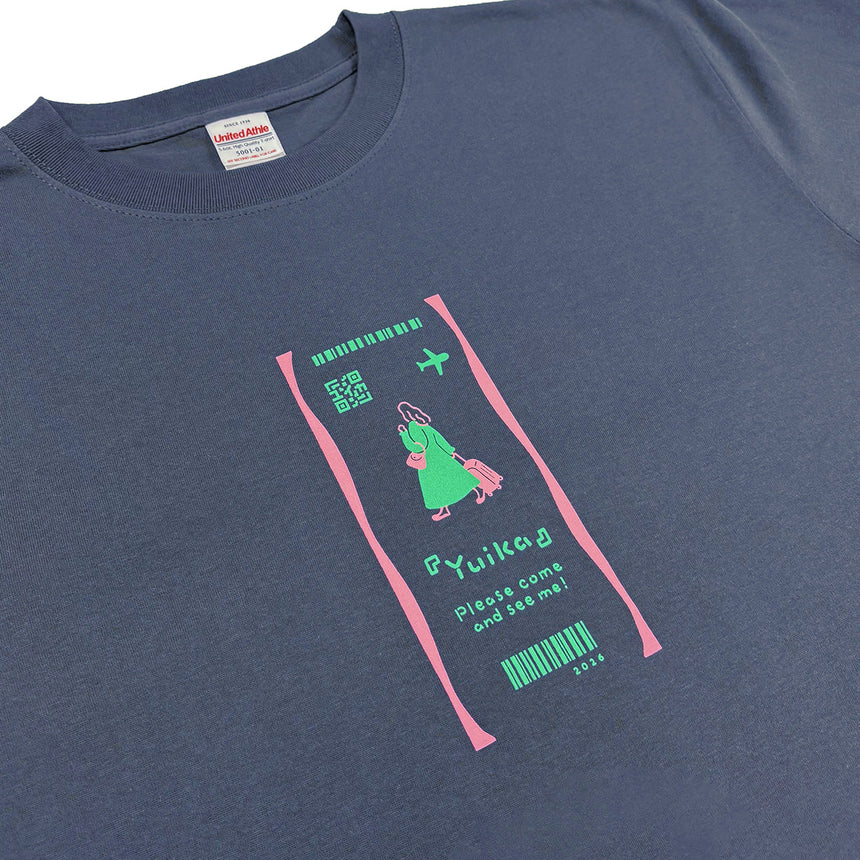 『ユイカ』と旅するTシャツ　ヘイジーネイビー