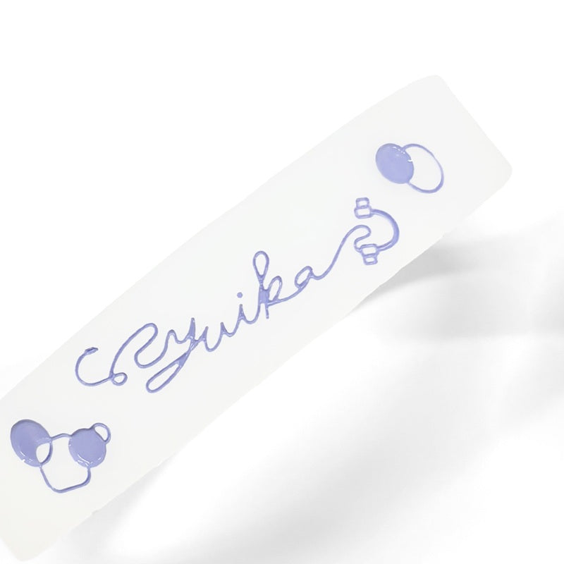 ロゴラバーバンド　ホワイト×ラベンダーパープル