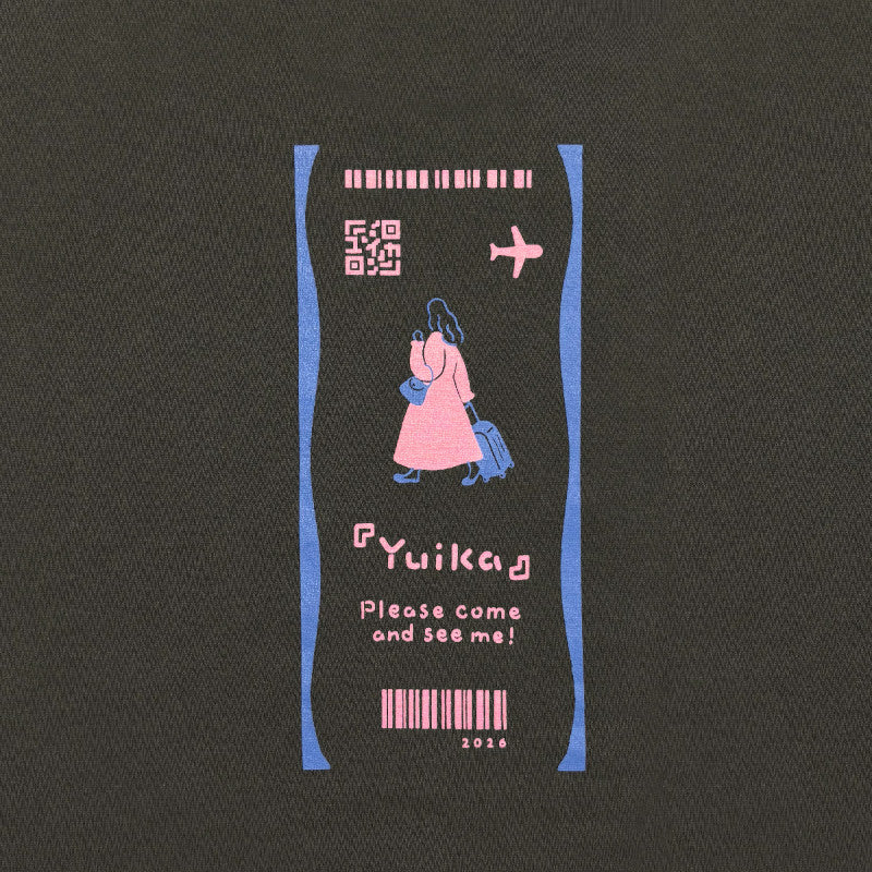 2回目の『ユイカ』と旅するTシャツ 　ヘイジーブラック
