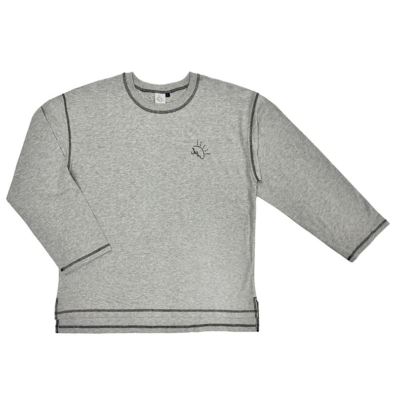 Stitch Big Long T-shirt - Gray – 『ユイカ』ONLINE STORE