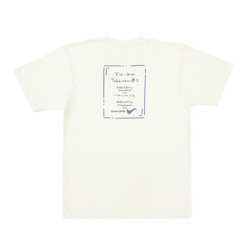 「時計草#2」Tシャツ　アイボリー
