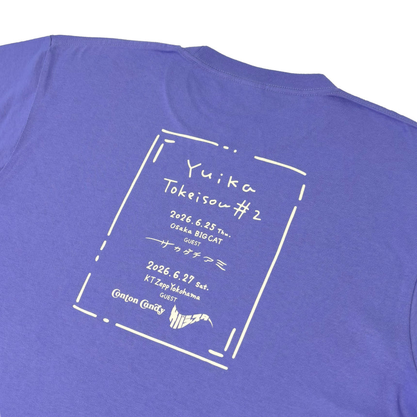 「時計草#2」Tシャツ　ダスティパープル