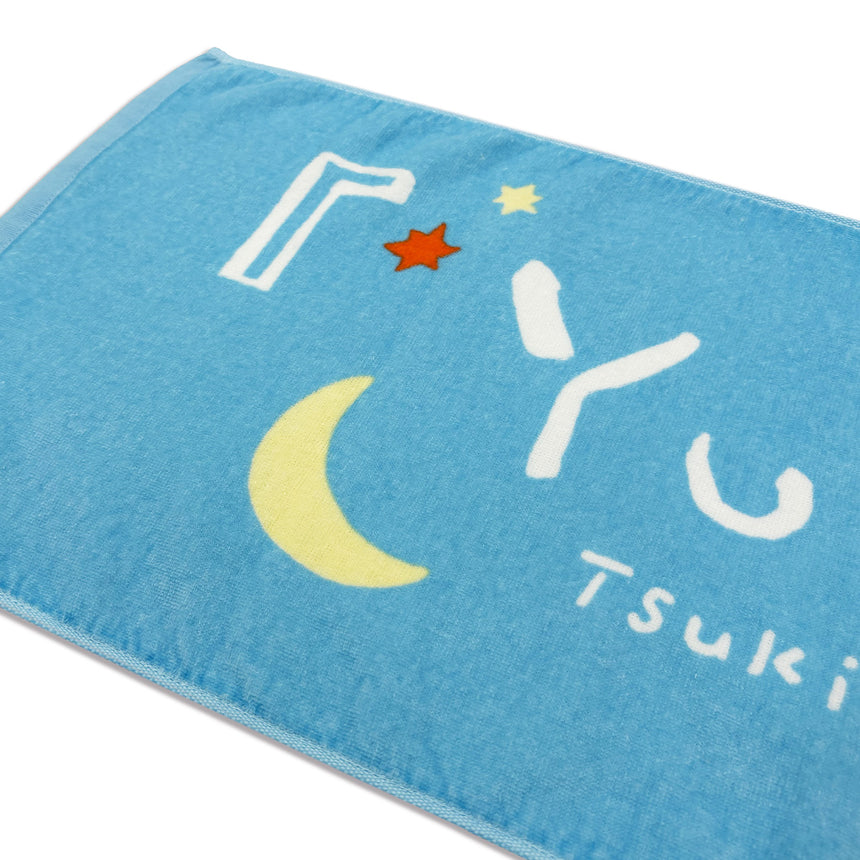 "Tsukimisou" Face Towel Blue