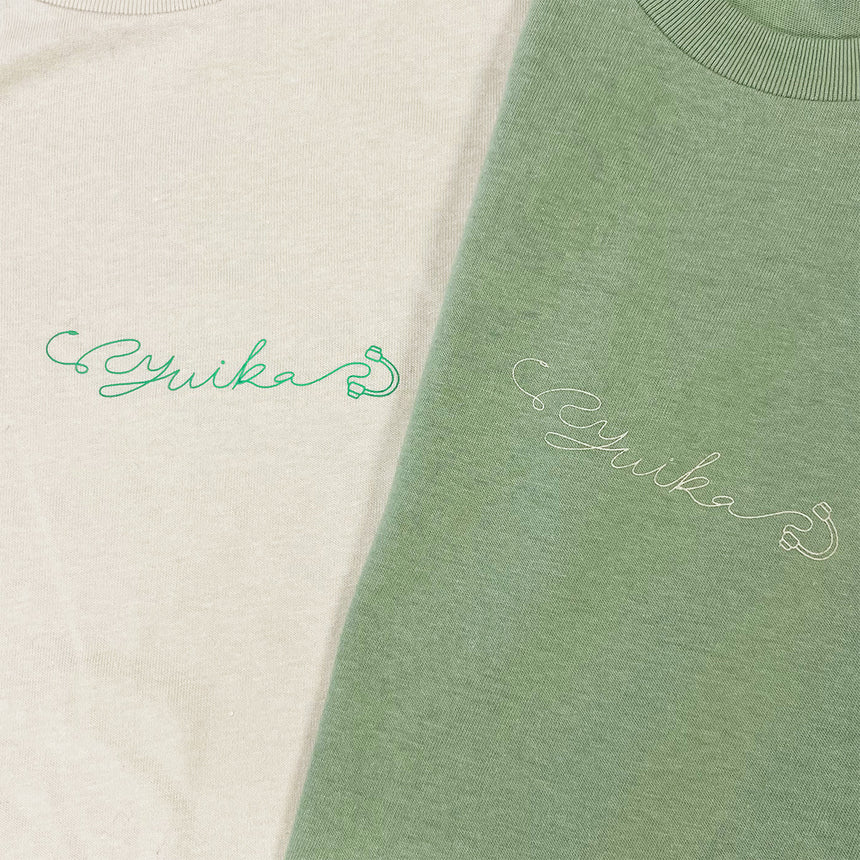 Logo T-shirt in sage green