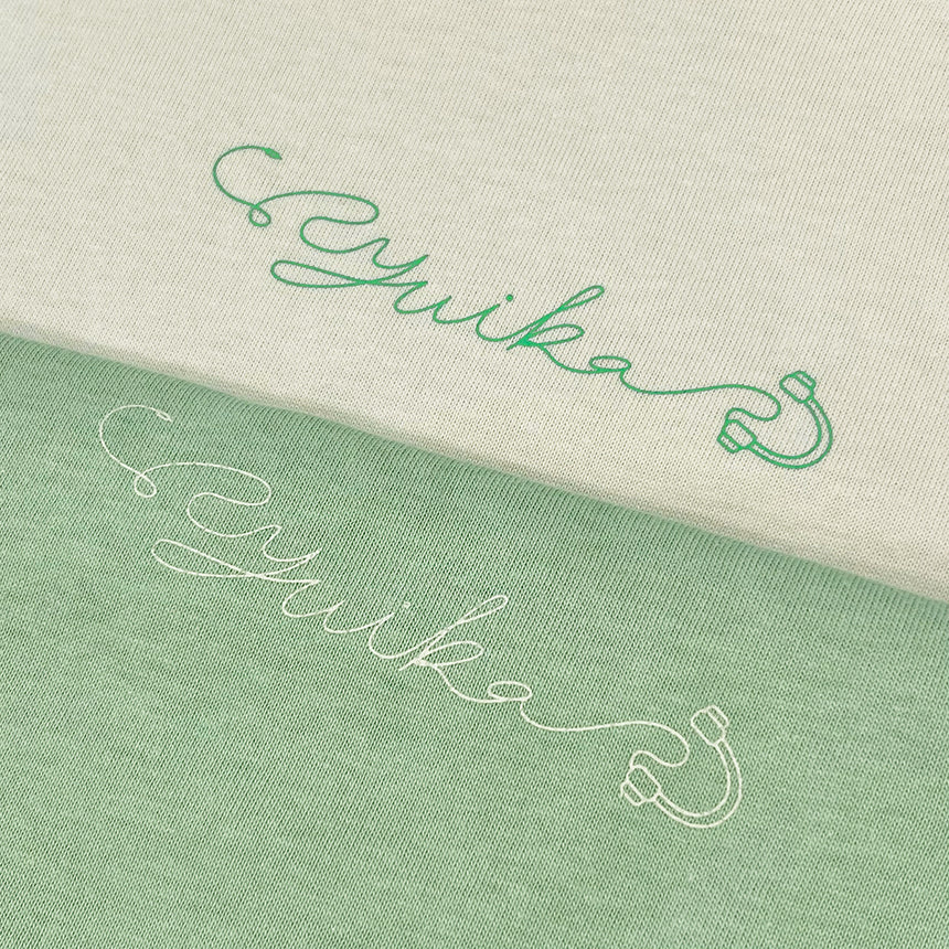 Logo T-shirt in sage green