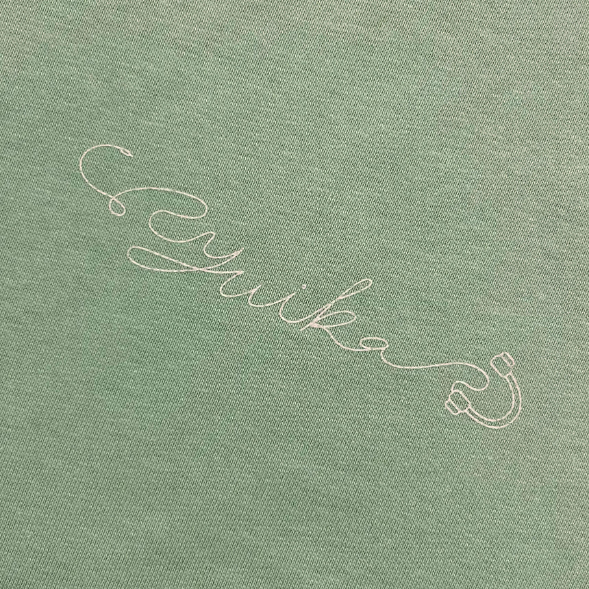 Logo T-shirt in sage green