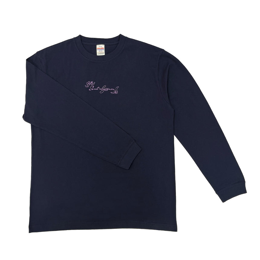 "Sweet alyssum" long T-shirt, navy