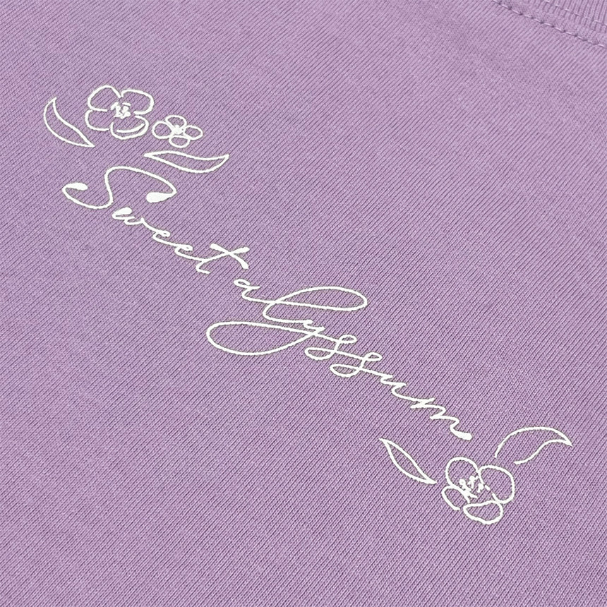 "Sweet alyssum" long T-shirt light purple